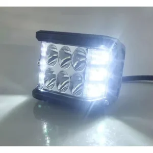 Customized Auxiliary Lights 4X4 Offroad 12V Dual Side Shooter Black 4 Inch LED Work Light IP68 Waterproof 1800LM Truck Vehicle