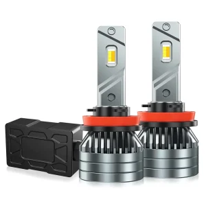 Customized H11 Front LED Headlight Tri Color 90Watts 9000Lm Headlight 360 Degree Adjustable LED Lights for Car Motorcycle Truck