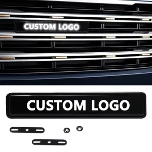 Customized Logo LED Illuminated Front Grille Emblem Badge Car Exterior Modification Decor Lamp Auto Lighting Accessories