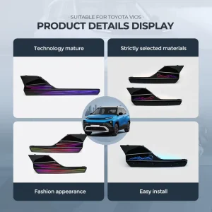D32 Punch Car Interior Led Light Colorful Dynamic Music synced Flowing Light Effect