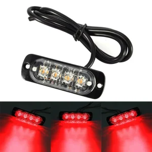 DC 12V 12W LED Off Road Car Truck Safety Urgent Working Driving Fog Red Lighting Lamp 800LM Signal Lamps