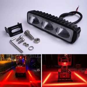DC10 80V LED Forklift Safety Warning Light Red And Blue Area Line Lights To Pedestrian Truck Waterproof IP67