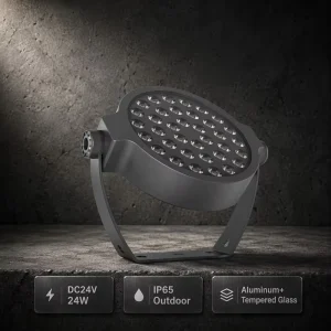 DC24V LED Landscape Light IP65 Waterproof Die cast Aluminum Exterior Spotlight for Park Courtyard Tree Lighting