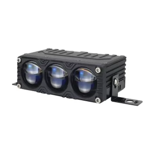 DHAA Triple Eyes BI LED Auxiliary Light 6500K Dual Laser High Low Beam 115W Biled Auxi Lens for Auto Grille