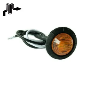 DOT Approved 12V 24V Mini Side Marker Clearance LED Lights 0.75 Inch Round for Truck Boat Trailer Pickup New Condition