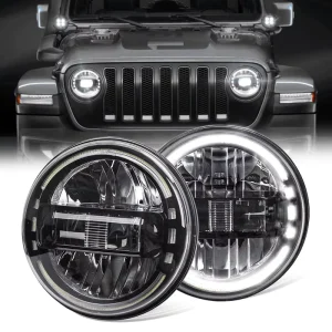 DOT King Kong 60w Led Headlight Auto Lighting System Round 7Inch Headlight for Truck Jeep Wrangler Car White Headlamp