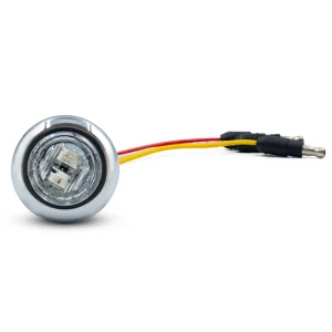 DOT SAE E Mark Clear White 3 4 Inch round Trailer Truck Side Marker Lamp Light 12V Voltage