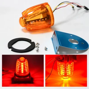 DOT SAE Watermelon Lamp IP68 Waterproof LED Truck Roof Marker Light PC Shell Side Clearance Lamp For Truck Trailer Buses