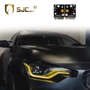 改装汽车配件 高品质照明系统 DRL 模块 适用于宝马 2 系 M2 G87 M2 G42 黄色 LCI 升级大灯