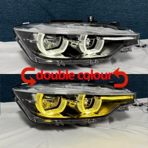 汽车配件 双色 DRL CSL 黄白切换远光灯 高光灯颜色互换 适用于宝马 3 系 F30