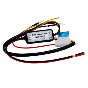 汽车 DRL 控制器 汽车发光二极管日间行车灯 继电器线束 调光器 DRL 控制器
