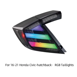 DRL Sequential Turn Signals RGB Multi Color LED Tail Light Assembly for 10th Gen Honda Civic Hatchback
