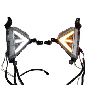 DRL for Hyundai Elantra AVANTE LED Daytime Running Lights Daylight Fog Lamp with Yellow Turn Signal Style Relay