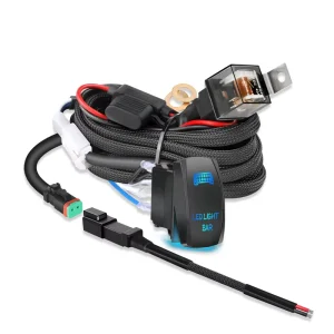 DT Wiring Harness 1 Lead 12V Rocker Switch Auto Harness Assembly for Truck LED Fog Lamps Light Bars
