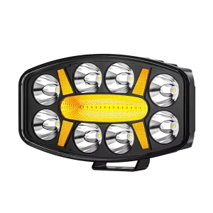 DXZ 10INCH LED Work Spotlight Auto Exterior Lighting Combo Beam White Amber Position Lamp for Volvo Men Heavy Truck Driving