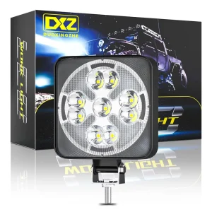 DXZ 12 24V Dual Color LED Work Light Bar SUV ATV Motorcycle 4X4 Offroad Headlight 21SMD Angel Eyes Auto Exterior Lighting CE
