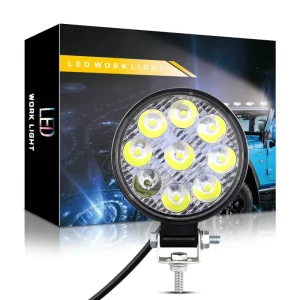 DXZ 27W LED Work Light Bar Driving Pods Spot Beam Off Road SUV JK 4WD Truck Auto Exterior Lighting CE Certified 9 80V