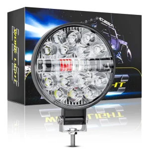 DXZ 3inch 26LED 78W Vehicle Auxiliary LED Work Light Red Blue Flashing DRL Spotlight Driving Light New Car LED Work Light