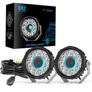 DXZ 7 Inch Off-road Spotlight Laser Driving Light Car LED Work Light SUV Forklift High Brightness