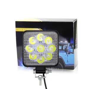 DXZ Mini 3″ Square LED Work Light Bar 27W Spot Light Off Road Boats 4X4 Jeeps Trucks 12V 24V CE Certified 1Yr Warranty Model