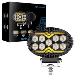 DXZ New 5.5inch Round Driving DRL Spotlights Auxiliary Light UTVATV Boat Offroad Aluminum Alloy Led Light for JEEP Truck