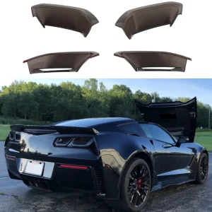 Dark Smoked Tail Light Covers for Chevrolet Corvette C7 Rear Brake Lamp Overlay Kit Styling Exterior Accessories
