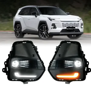 Daytime Running Front Bumper Fog Light DRL for Toyota RAV4 Woodland Waterproof Plug and Play with Turn Signal