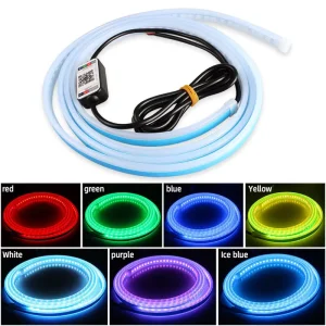 Daytime Running Light Led Ambient Light Modified Decorative 1.8m RGB APP Control Led Flexible Strip