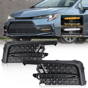 Daytime Running Lights With Lamp Cover Turn Signal Light Bright Light Beads for Toyota Corolla SE XSE US Vision
