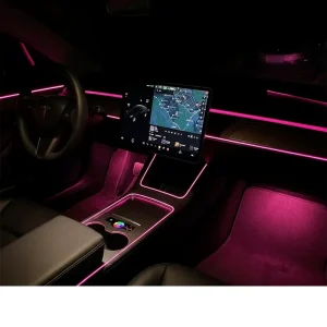 Dedicated Interior Ambient Light for 21-24 Version Model Y 12V 5W LED Laser Engraved Light RGB Multi-stage Remote Control