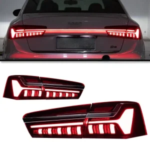 Designed for the Audi A6 C7 Rear Light Assembly Modified LED Running Lights Brake Running Water Turn Signal Lamps