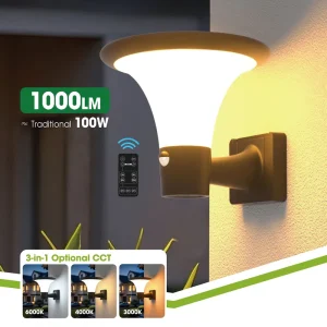 Diamond Style Outdoor LED Solar Garden Wall Lights Waterproof Remote Controlled Optional CCT Mode for Exterior Decor