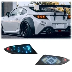Digital Screen LED Tail Light Red Lens for GR86/BRZ Taillights Sequential DRL Turn Signal Break Rear Lamp