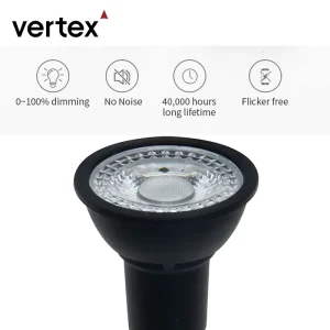 Dimmable 2700K Modern Spotlights Housing White Black GU10 Spot Lamp Bulb LED Downlight Spot Light GU10 Bulb