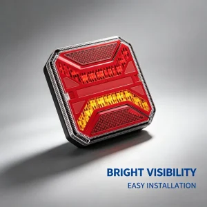 Directional Arrow-Shaped LED Rear Combination Light 12V 24V with Integrated Reverse and Stop Tail Functions for RVs