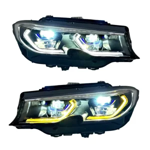 Double Color for BMW 3Series G20 G21 12V Laser Headlight Modification Yellow White DRL Daytime Running Light