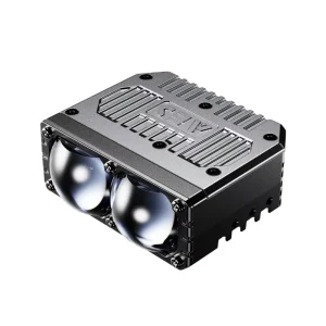 Double Eyes BI LED Auxiliary Light 3000K Dual Laser High Low Beam Pattern EV-5 55W Biled Auxi Lens for Auto Grille