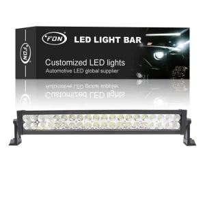 Double Rows 25” 120W Straight IP67 Mounting Spot Flood Combo Beam LED Light Bar for Off Road Vehicle Aluminium