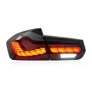 Dragon Scale LED Tail Light Assembly 3 Series F30 F35 Dynamic Sequential Turn Signal Rear Lamp Red Upgrade Parts