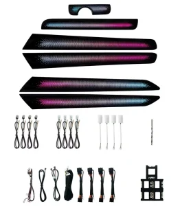 Dragon Scale Style Rainbow Symphony Dynamic 64 Colors Car Interior Ambient Light for VW Jetta ( )