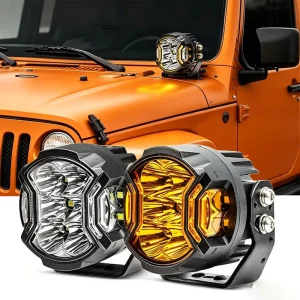 Drl Amber Offroad LED Light 3 Inch Three Side 270° Shooter LED Auxiliary Spotlight for Truck Pickup SUV 4X4 LED Pillar IP68