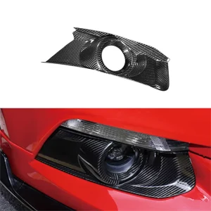 Dry Carbon Fiber Front Fog Lamp Cover Fog Light Cover Exterior Trims for Mustang