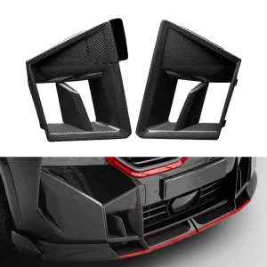 Dry Carbon Fiber LARTED Style Front Bumper Inserts for BMW XM OEM Replacement Front Fog Light Cover Air Vent Trim