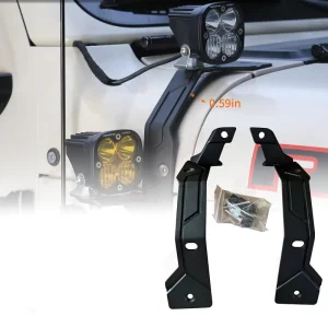Dual A-Pillar Light Mount Bracket for Jeep Wrangler JL Gladiator JT Off Road Work Light Steel Upper Windshield Mount