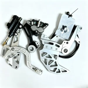 Dual Caliper Mount Rear Disc Foot Brake Complete Upgrade Kit Fit for Surron Ultra Bee Light Bee X Talaria X3 MX4 MX5