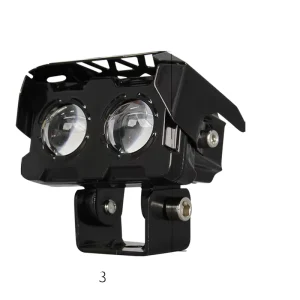Dual Color 12V LED Motorcycle Headlight White Yellow Waterproof Car Fog Light & Work Light Modified Motor Car Lighting Systems