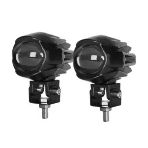 Dual Color Auxiliary LED Headlight Retrofit Lens Universal White Amber Car & Motorcycle Driving Lights Auto Exterior Lighting