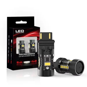Dual Color CB7 3157CK Switchback 28W 2500LM Canbus LED Bulb 7443 T20 W27W For Brake Reverse Signal Lights