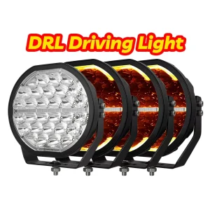 Dual Color DRL Off Road Round LED Working Light 9 Inch LED Driving Spot Offroad Light for Truck