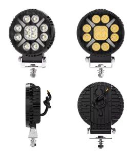 Dual Color LED Off Road Work Light 36W 12 LED Beads Stable Flash Mode White Yellow Light for Off Road Vehicles
